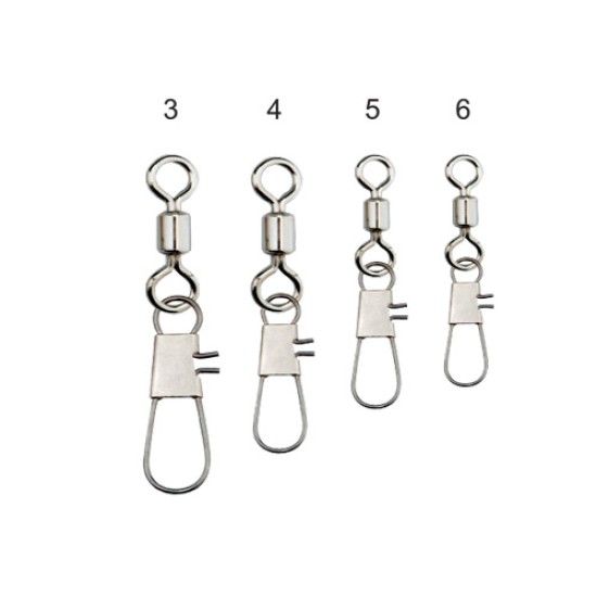 DTD BRASS ROLLING SWIVEL w INTERLOCK SNAP