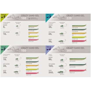 FIIISH CRAZY SAND EEL #2, 150mm VERT NACRE